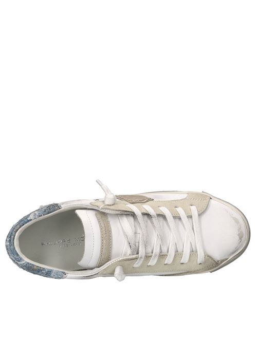 Sneakers in pelle,camoscio e tessuto PHILIPPE MODEL | PRLD VDM1BIANCO-BEIGE-ORO